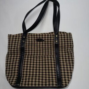 LONGABERGER HOMESTEAD COLLECTION Purse Handbag Tote Bag purse Black Tan